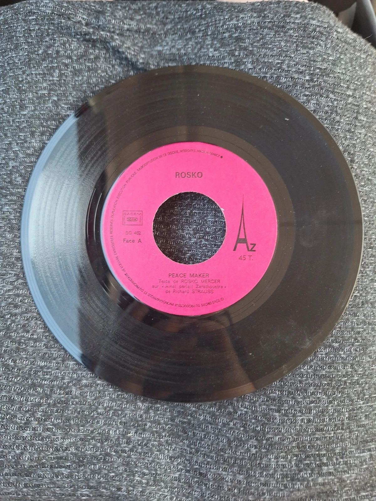 Vinil 45T Rosko Peacemaker – photo 3